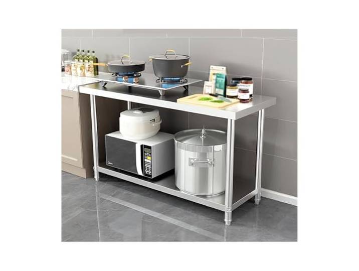 MNUvxzaewf Zubereitungstisch aus Edelstahl, Edelstahl-Speisetisch(80 * 40 * 80cm/31.5 * 15.7 * 31.5in)