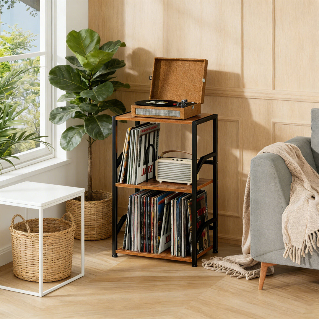 17 Stories Clean & Functional Design Keeps Your Vinyl Collection Organized And Accessible. For Your Record Player And Living Room Setup.