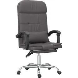Helloshop26 - Liegemassagesessel für Büro Computer Arbeitszimmer graues Kunstleder 02_0025404