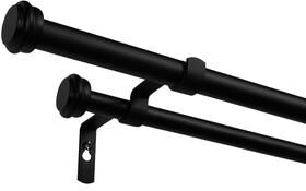 ATI Home Topper Double Curtain Rod and Finial Set