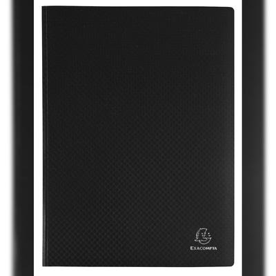 Exacompta 8881E 8x Sichtmappe aus PP 500µ, 80 transparenthüllen OPAK - A4 - Schwarz