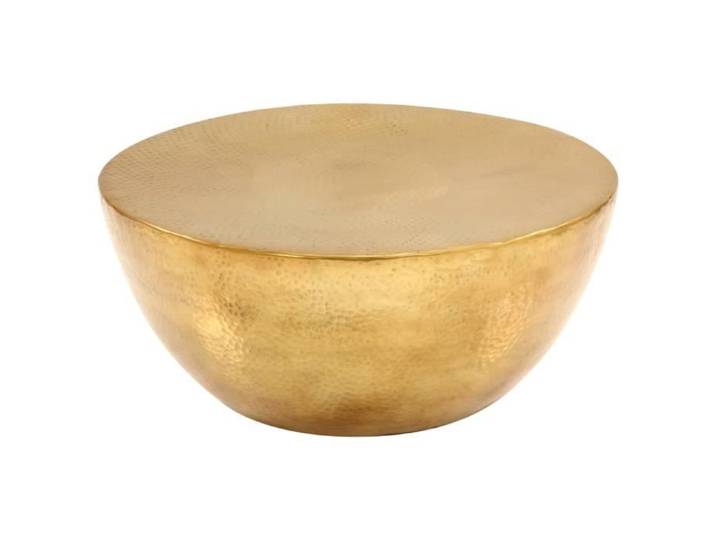 Table basse - Aluminium martelé - Laiton - Contemporain - Design - 70x30 cm