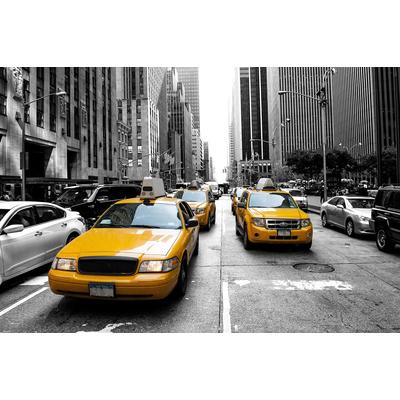 Fototapete PAPERMOON "New Yorker Taxis", bunt, B:2m L:1,49m, Vlies, Tapeten