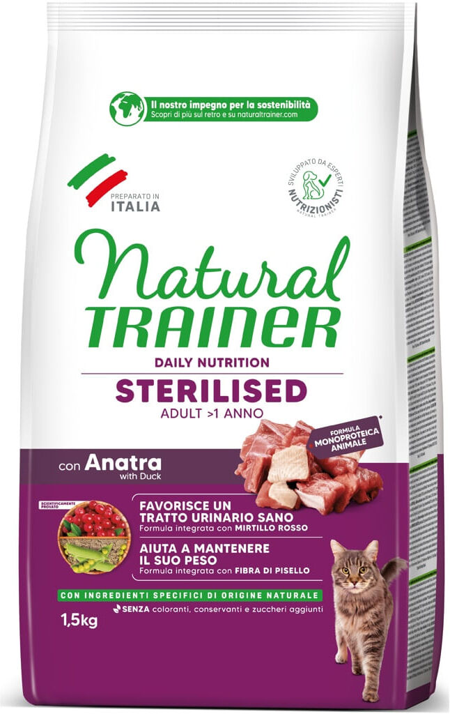 Natural Trainer Cat Sterilised Anatra 1.5KG