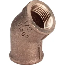 Rotguss-Winkel 3120 3/4" 45 Grad, mit 2 Innengewinden, DVGW