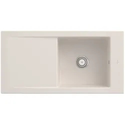 Villeroy & Boch Timeline Einbauspüle 679001KR mit Ablaufgarnitur und Handbetätigung, Crema