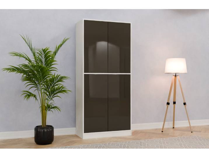 Schuhschrank nach Maß - RAL 6008 Braungrün - 200x90x45cm - Individuell konfigurieren