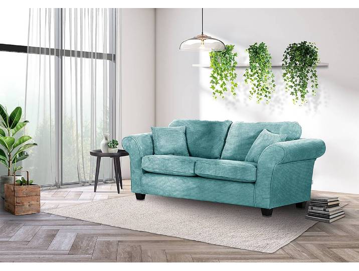2-Sitzer Sofa Ceni Blau Cordstoff Calice 190 x 70 x 90cm