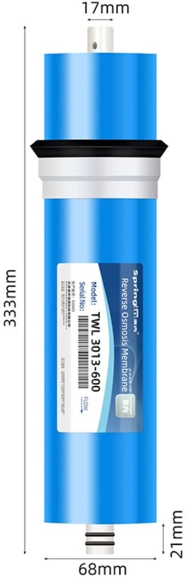 INF RO-Membran Wasserfilterkartusche, POM Blau 0.0001 Mikron – Passt 50-800G, 94-96% Salzrückhaltung, Direktes Trinkwasser