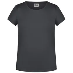 Mädchen Basic T-Shirt "8007G" - S - graphite