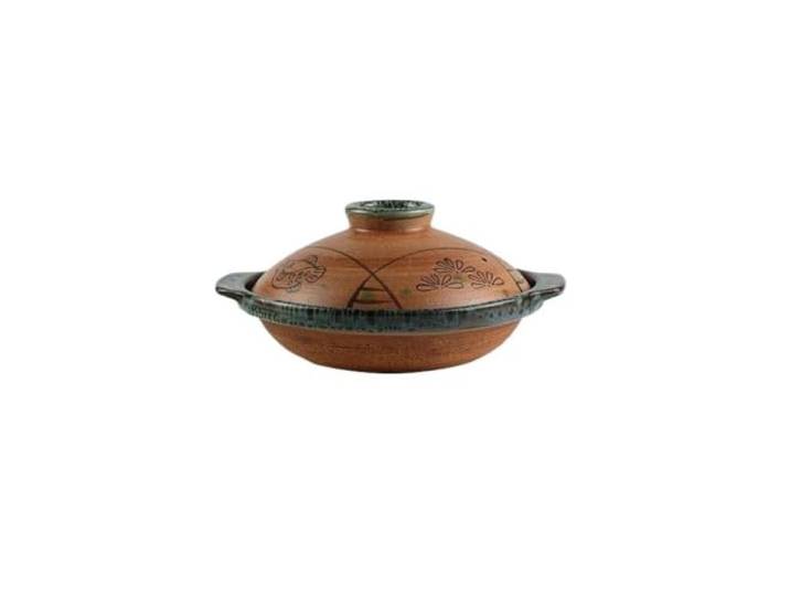 Ton-Auflauf-Eintopf, heimischer Gas-Auflauf-Suppentopf Keramik-Reiskochpfanne mit offenem Feuer und flachem Topf for Gasherd(A 17.5CM)