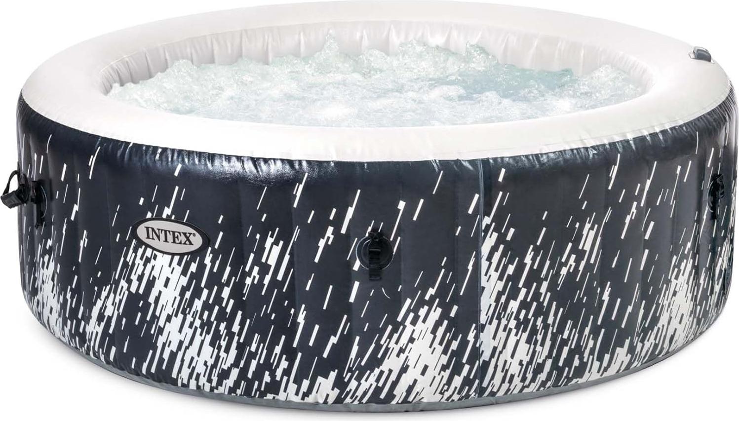 INTEX 28494NP Whirlpool Glow Deluxe Bubble SPA 196x71cm aufblasbar 4 Personen App Steuerung