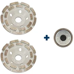 Bosch Professional 2x Diamantschleifscheiben inkl. Schnellspannmutter SDS Clic