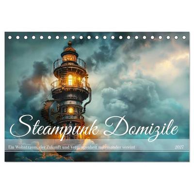 Steampunk Domizile (Tischkalender 2027 DIN A5 quer), CALVENDO Monatskalender