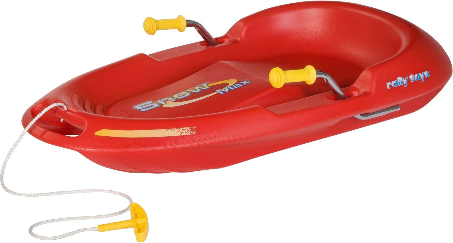 Schlitten ROLLY TOYS "rollySnow Max, rot", rot, Schlitten, KinderB:49cm H:19cm, Kunststoff, Schlitten, mit 2 Bremsen aus Metallrohr, B:49cm H:19cm