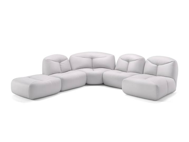 Stoff Wohnlandschaft MOLISE Designersofa Ecksofa