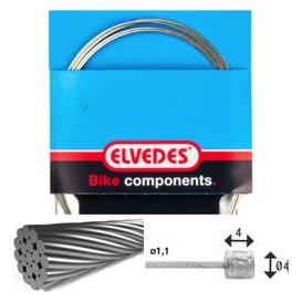Elvedes Übertragungskabel 1x19 Edelstahldrähte ø1,1mm mit N-Kopf ø4x4 (6472RVS-3M)