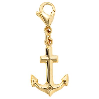 Charm Anker JOBO "Anker", gold (gelbgold 333), Charms, Damen, Gelbgold 333, 333 Gold