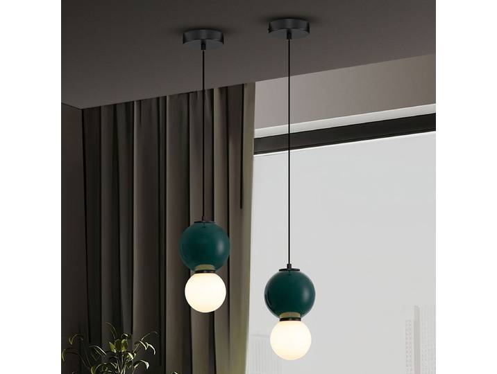 Suspension Noesis type B Ø 15cm Vert/Vert Céramique LED non-remplaçables Module LED