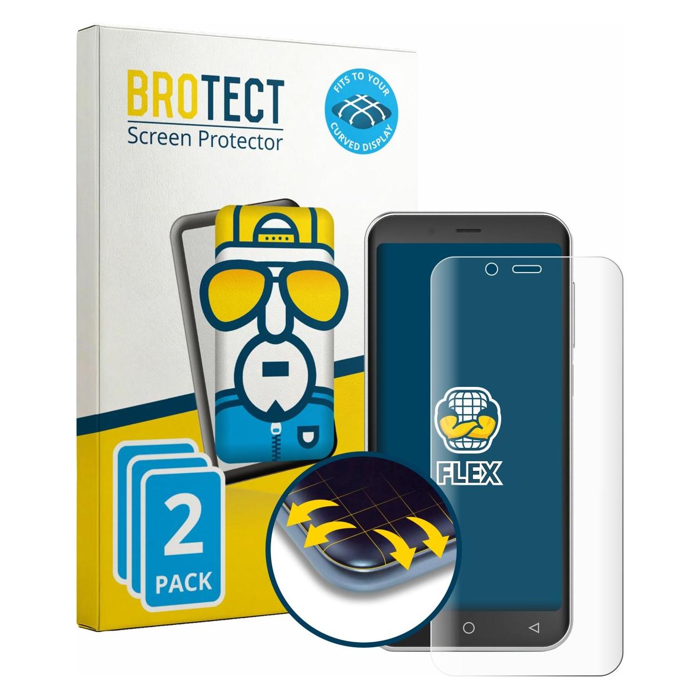 Brotect Fullscreen für Peaq PSP 500 Schutzfolie Displayschutz Folie Klar Transparent (5163574)
