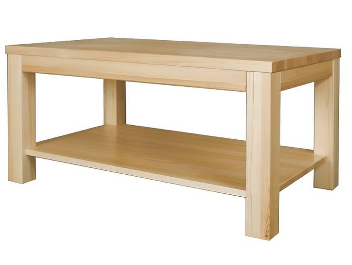 JVmoebel Couchtisch Massiver Holztisch aus europäischer Fertigung in natürlicher Holzfarbe (Packung), Made in Europa
