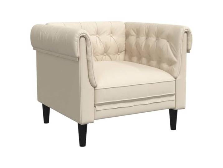 vidaXL Sessel Chesterfield Leinen