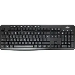 INTER-TECH KB-208-II kabelloses Desktop-Set schwarz, USB, DE