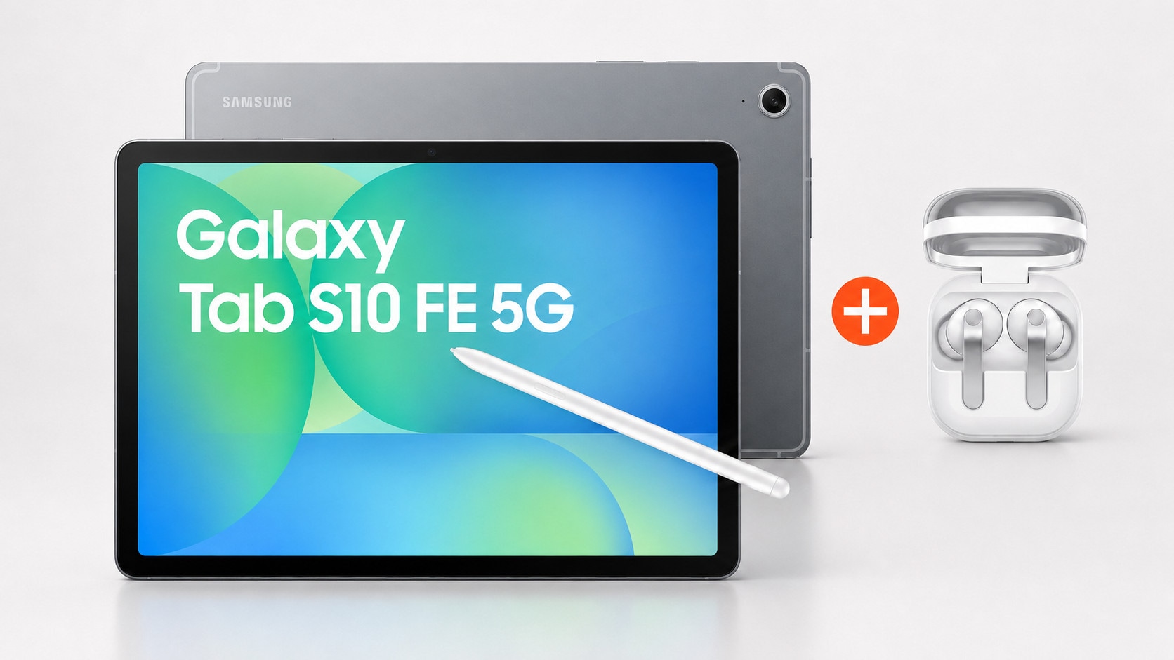 Samsung GALAXY Tab S10 FE X526B 5G 10,9" 128GB grau + Galaxy Buds4 Pro weiß SM-X526BZAREUB+SM-R640NZWADBT