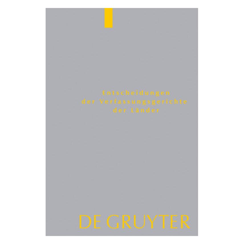 De Gruyter Entscheidungen d.Verfassungsgerichte.22 (Deutsch, Hardcover) (67767682)