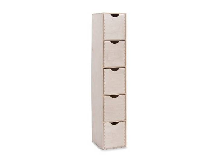Schubladenbox ZELLER PRESENT, beige (natur), B:16cm H:86cm L:21cm, Massivholz, Schubladenboxen, Schubladenbox, Breite 21 cm