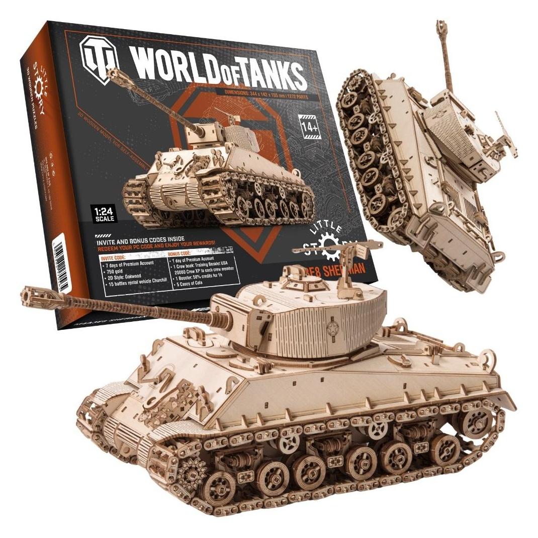 Nice Idea Holzpuzzle 3D - M4A3E8 Sherman (LSWOT01)