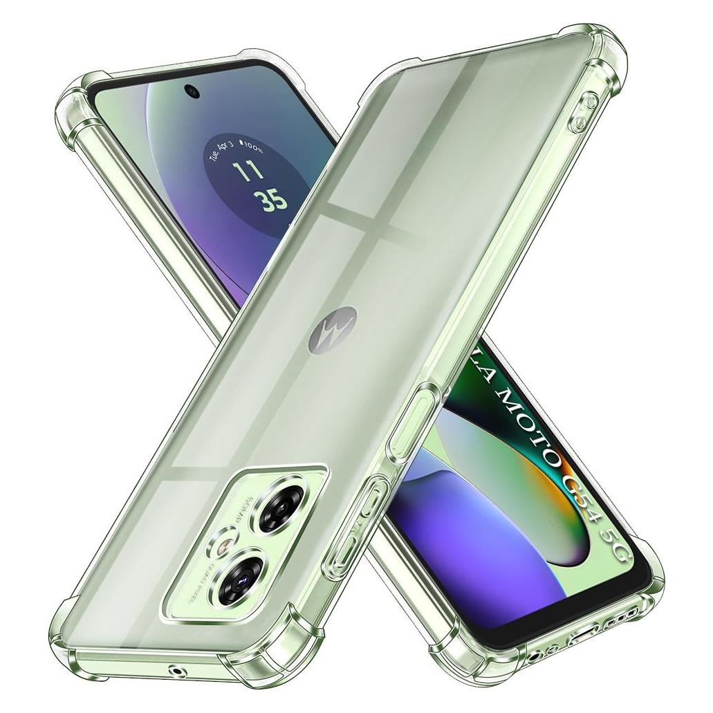Techsuit - Shockproof Clear Silicone - Motorola Moto G54 - Clear (Motorola Moto G54) (56345065)