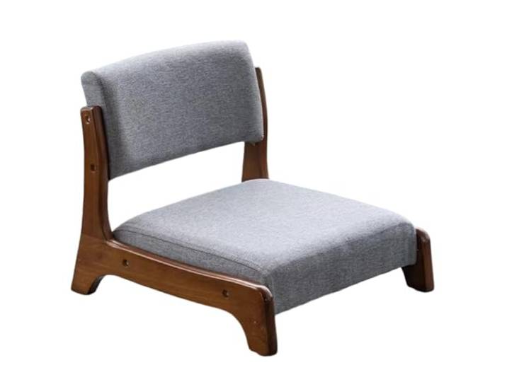 Stoolzfaid Tatami-Stuhl,Meditations-bodenstuhl Tragbarer,Japanischer Beinloser Bodensitzstuhl,Erkerfenster-Lazy Chair,Stuhlrückenstütze,bequemes Kissen,für Erkerfenster,Büro und Zuhause