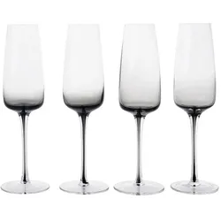 Fürstenhof Sektglas Sofia 4tlg. Glas Schwarz