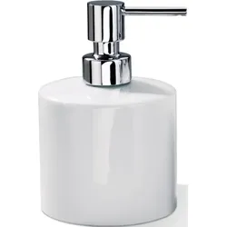 Porzellan Seifenspender 14 cm chrom-weiß