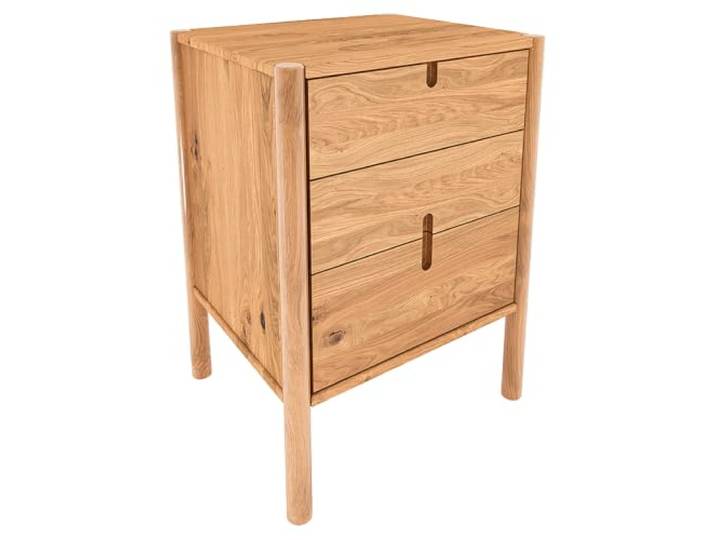 Lomadox Nachttisch Nachtschrank Nachkonsole, Eiche massiv geölt, Echtholz/Massivholz, montierte Lieferung