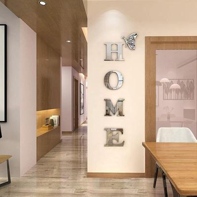 Inspired Deals HOME Family Acrylic Mirror Wall Sticker, Stylish Self Adhesive 3D Decor gold