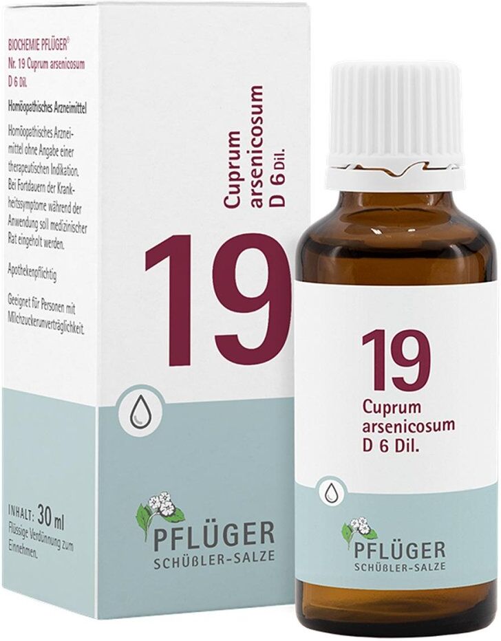Schüßler-Salze Biochemie Pflüger 19 Cuprum arsenic.D 6 Tropfen 30ml