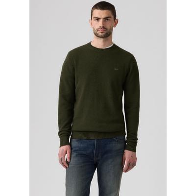 Wollpullover LEVI'S "ORIGINAL HM SWEATER", Herren, Gr. XXL, grün (rosin), Strick, Obermaterial: 80% Wolle, 20% Polyamid, regular fit normal, Rundhals, Pullover, klassische Rundhalsform
