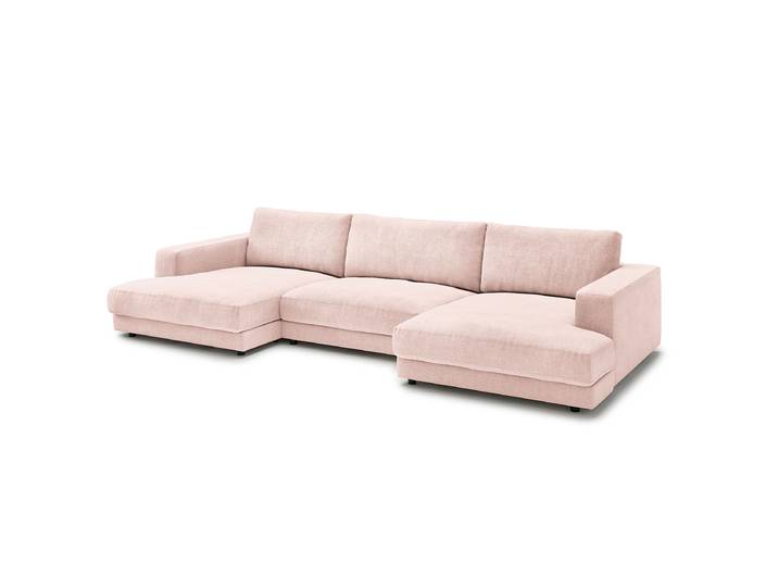 Wohnlandschaft Pink Webstoff Noelia 170cm Gleichschenklig Modern Polyurethanschaum