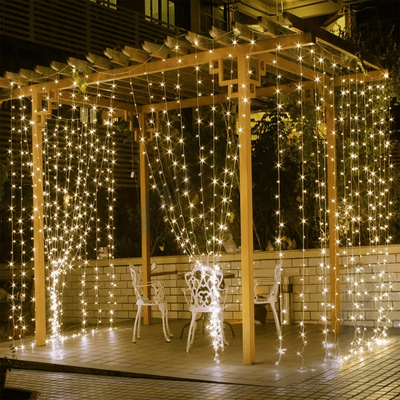 All Categories Goods Warm White Fairy Curtain Lights LED Decorative String Lights For Weddings And Home Decor Warm White Fairy Curtain Lights LED Decorative String Lights For Weddings And Home Decor