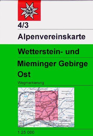 Oesterreichischer Alpenverein - Wetterstein- und Mieminger Gebirge, Ost: Topographische Karte 1:25.000 mit Wegmarkierungen - Preis vom 30.09.2026 09:01:18 h