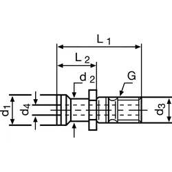 Anzugsbolzen ISO 7388/IIB SK50 m.Bohr.TECWERK