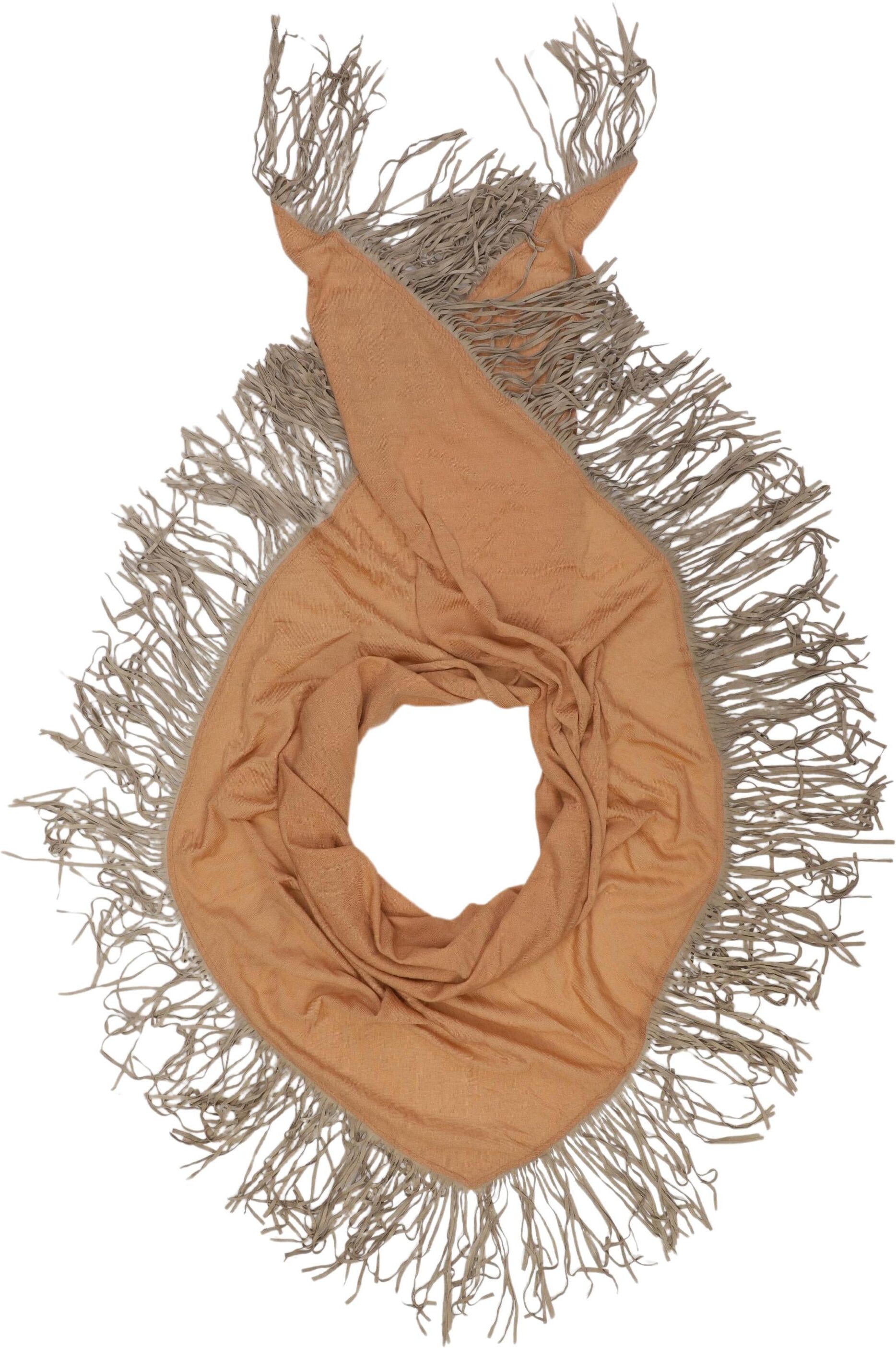 Hemisphere Damen Schal oder Tuch, Beige, Leder / Wolle - Second Hand
