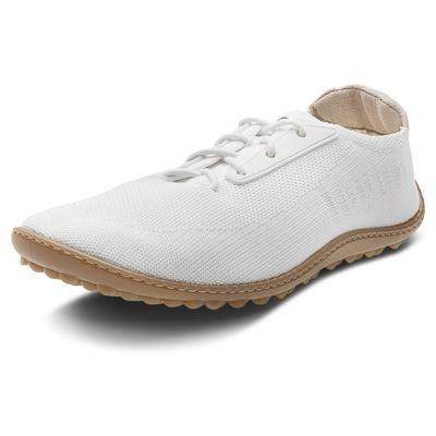 Barfußschuh LEGUANO "ADVICE", Damen, Gr. 41, weiß, Textil, Schuhe Barfußschuh, Schnürschuh, Freizeitschuh, mit Weltneuheit Hybridsohle, für Sie&Ihn