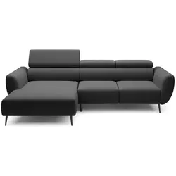 Ecksofa Alisson Stoff Black