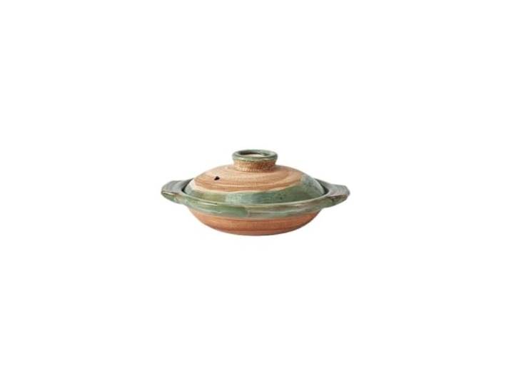 Kreativer Steinguttopf, Tonkeramik-Suppentopf Hochtemperaturbeständiger flacher Topf, Kochgeschirr for die Küche(Shallow pot 0.4L-01)