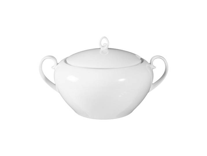Seltmann Weiden Terrine MIT Deckel Rondo/Liane weiß 3,25 l, Weiß, Keramik, Rund, Geschirr, Schalen & Schüsseln, Sonstige Schüsseln