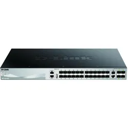 D-Link DLINK DGS-3130-30S/E 30Port L3 Fiber Gigabit Stack (30 Ports), Netzwerk Switch, Grau
