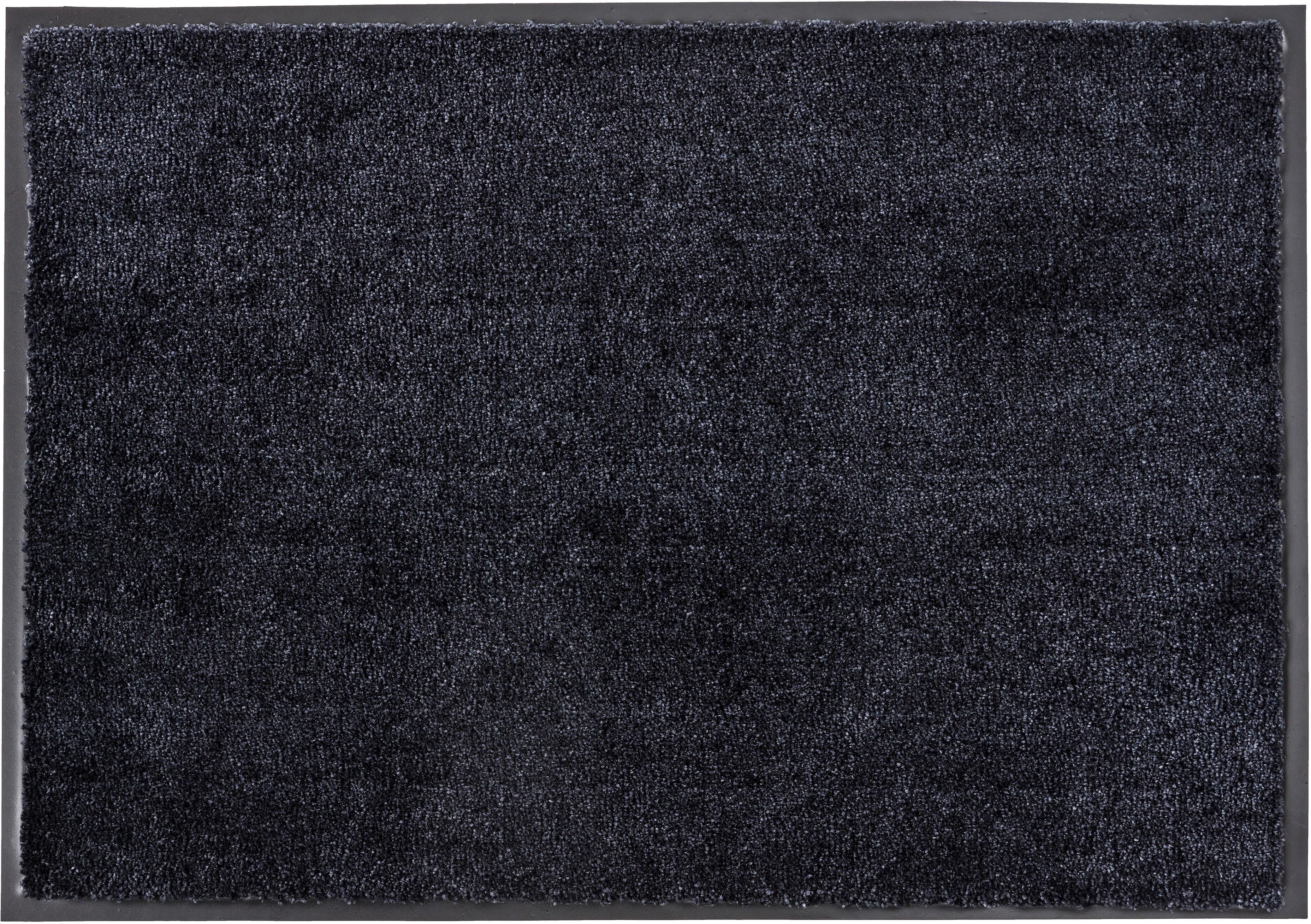 Fussmatte "Miami Uni" Gr. 16, grau (anthrazit), B:67cm H:7mm L:100cm, Kunstfaser, SCHÖNER WOHNEN-KOLLEKTION, Teppiche, Fussmatte, Schmutzfangmatte, waschbar anthrazit B : 67cm 1 Stk., 7mm, L: 100cm